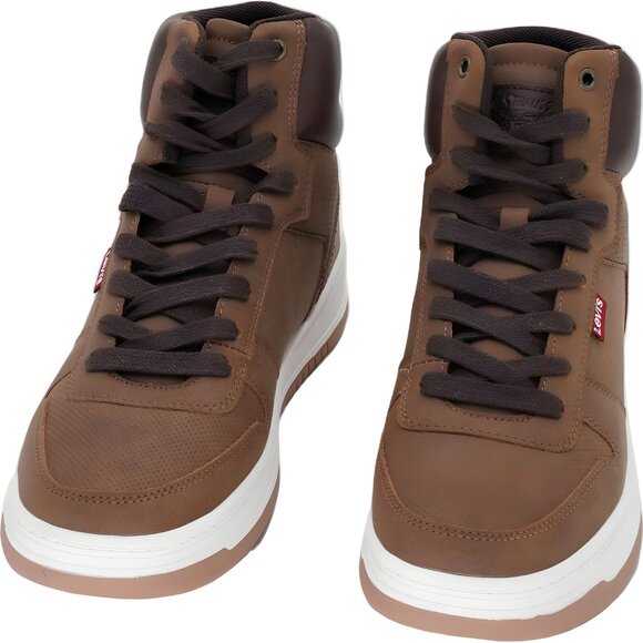 Levi's Drive High Top Sneakers Tan Brown Casual Streetwear Mens US 8.5M - Picture 5 of 6